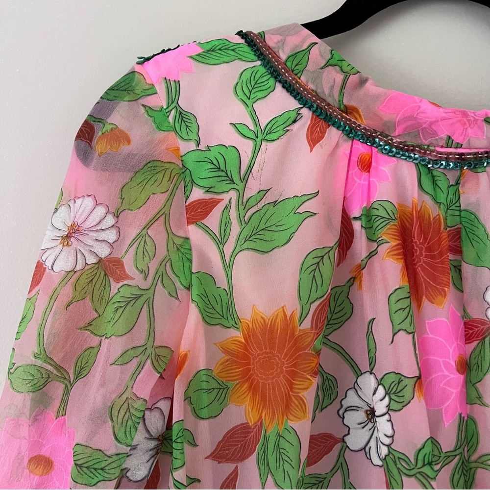 60s Vibrant Floral Dress - Picture 9 of 9